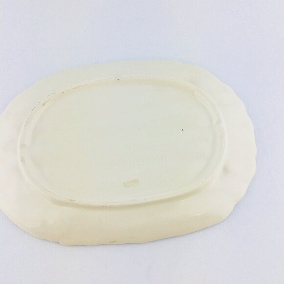 VTG Lillian Vernon ASPARAUS Green Brown 11.5" by 8.25" Ceramic Serving Dish - Picture 2 of 8